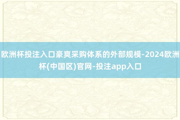 欧洲杯投注入口豪爽采购体系的外部规模-2024欧洲杯(中国区)官网-投注app入口