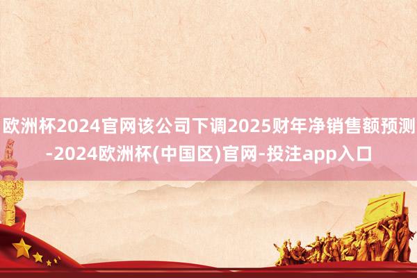 欧洲杯2024官网该公司下调2025财年净销售额预测-2024欧洲杯(中国区)官网-投注app入口