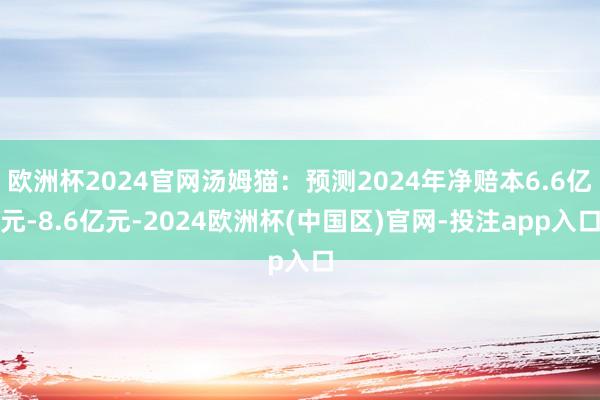欧洲杯2024官网汤姆猫：预测2024年净赔本6.6亿元-8.6亿元-2024欧洲杯(中国区)官网-投注app入口