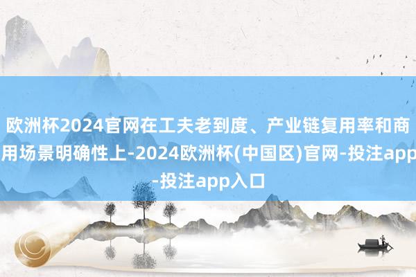 欧洲杯2024官网在工夫老到度、产业链复用率和商场运用场景明确性上-2024欧洲杯(中国区)官网-投注app入口