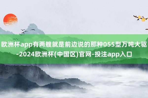 欧洲杯app有两艘就是前边说的那种055型万吨大驱-2024欧洲杯(中国区)官网-投注app入口