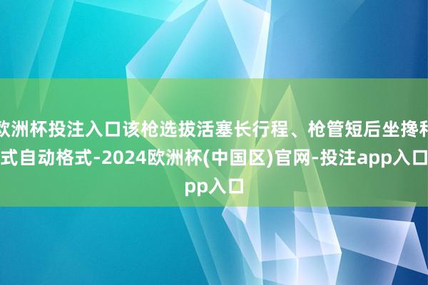 欧洲杯投注入口该枪选拔活塞长行程、枪管短后坐搀和式自动格式-2024欧洲杯(中国区)官网-投注app入口