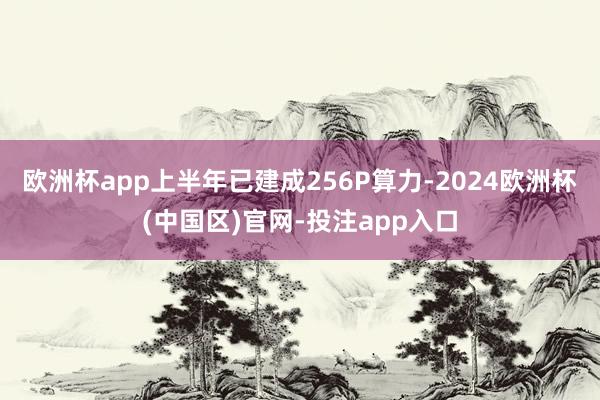 欧洲杯app上半年已建成256P算力-2024欧洲杯(中国区)官网-投注app入口