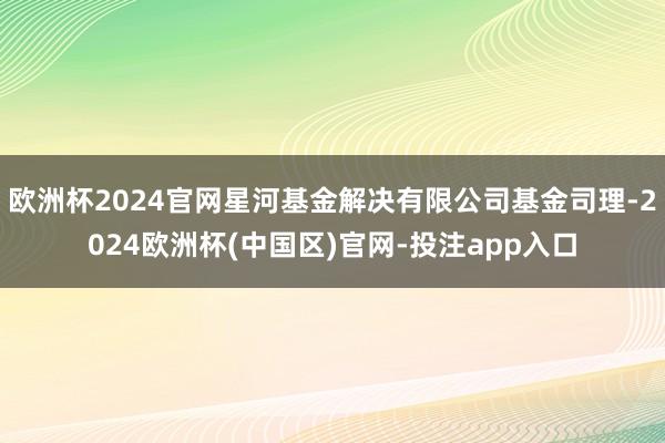 欧洲杯2024官网星河基金解决有限公司基金司理-2024欧洲杯(中国区)官网-投注app入口