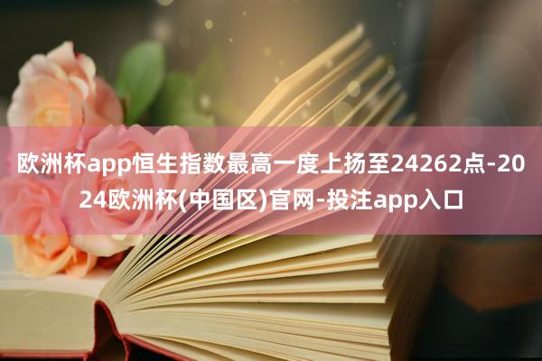欧洲杯app恒生指数最高一度上扬至24262点-2024欧洲杯(中国区)官网-投注app入口