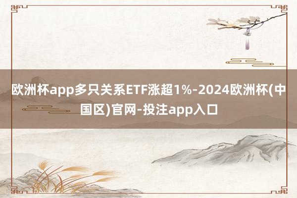欧洲杯app多只关系ETF涨超1%-2024欧洲杯(中国区)官网-投注app入口