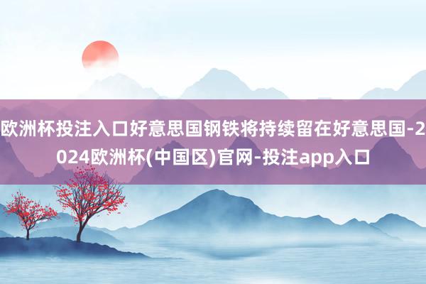 欧洲杯投注入口好意思国钢铁将持续留在好意思国-2024欧洲杯(中国区)官网-投注app入口