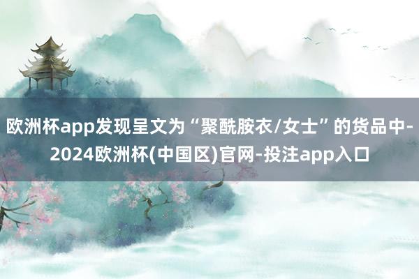 欧洲杯app发现呈文为“聚酰胺衣/女士”的货品中-2024欧洲杯(中国区)官网-投注app入口