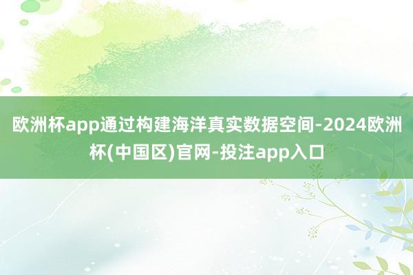 欧洲杯app通过构建海洋真实数据空间-2024欧洲杯(中国区)官网-投注app入口