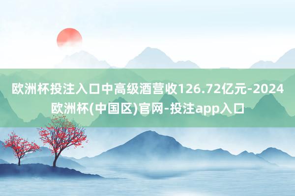 欧洲杯投注入口中高级酒营收126.72亿元-2024欧洲杯(中国区)官网-投注app入口