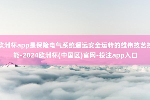 欧洲杯app是保险电气系统遥远安全运转的雄伟技艺技能-2024欧洲杯(中国区)官网-投注app入口